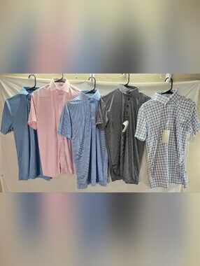 Lot of 5 Collars & Co Men's Size Small Polo Dress Shirts New with Tags